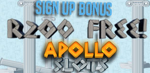 Get R200 FREE When you sign up at Apollo Slots