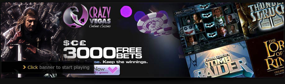 Crazy Vegas offers 450 insane games including the the hot Microgaming Slot Game title Game Of Thrones