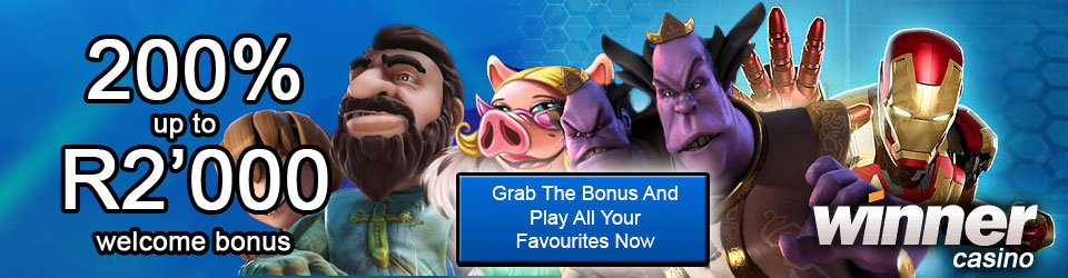 200% R2'000 Welcome Bonus At Winner Casino